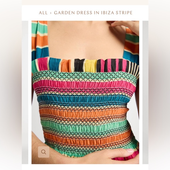 Millie Garden Dress in Ibiza Stripes Size Small - Picture 3 of 11